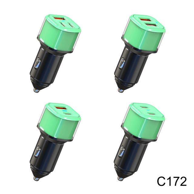 Neues 48W Auto-Ladegerät USB C PD und USB A QC3.0 Schnellladung für Handys
