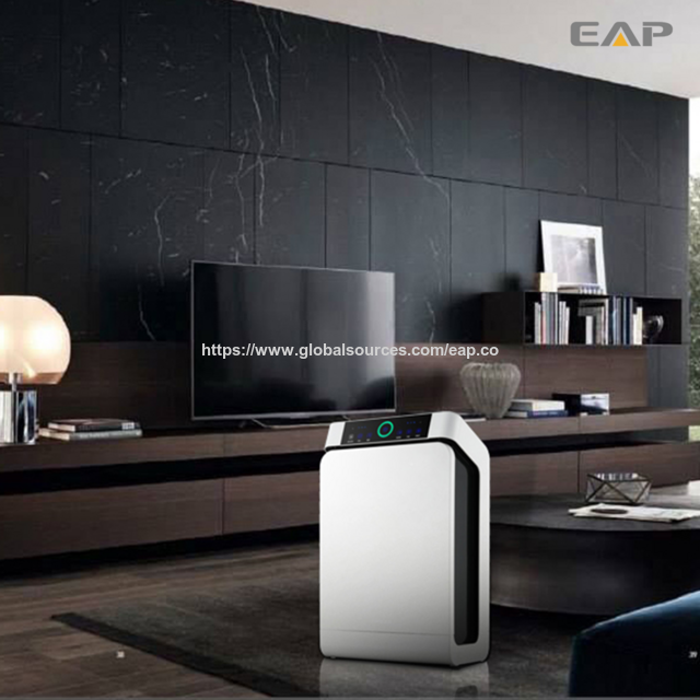 جهاز تنقية الهواء EAP مع جهاز تحكم عن بعد، فلتر HEPA H11، معدل توصيل الهواء النظيف (CADR): 250 متر مكعب/ساعة - مثالي لتحسين جودة الهواء الداخلي