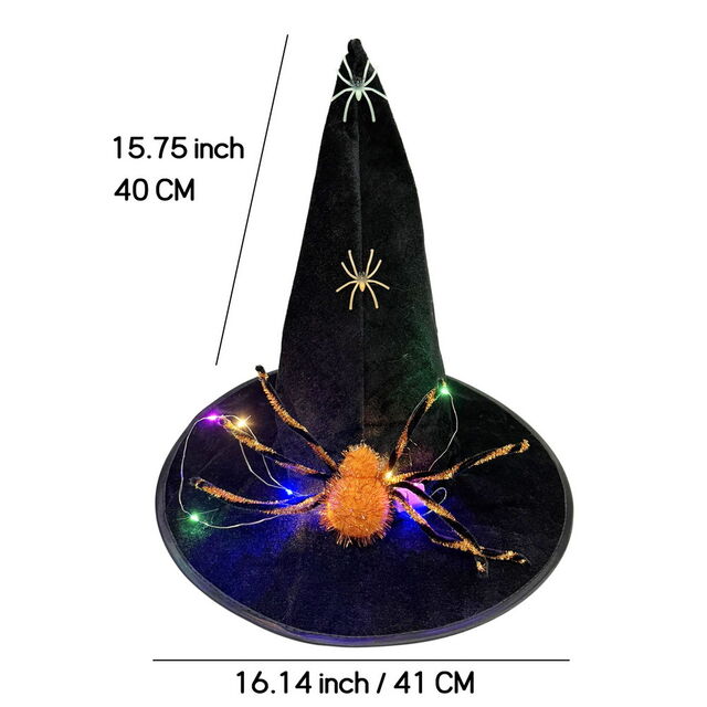 Chapeau de Sorcière Transfrontalier d'Halloween avec Personnage Tricoté Style Unisexe Chapeau de Fête