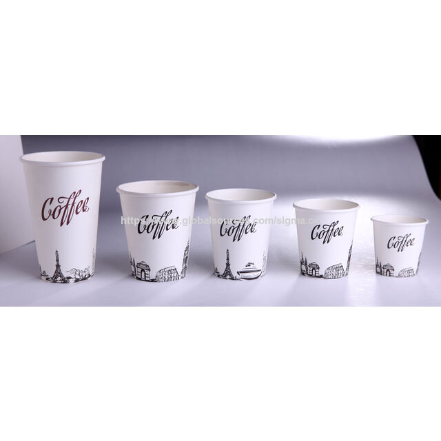 Vaso de Papel Desechable, Pared Simple, Variedad de Tamaños y Tipos, Diseños Personalizados Disponibles, Vaso de 8oz para Bebidas Calientes y Frías al Por Mayor.