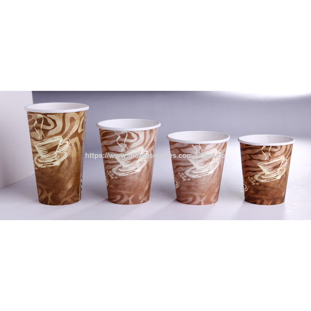 Vaso de Papel Desechable, Pared Simple, Variedad de Tamaños y Tipos, Diseños Personalizados Disponibles, Vaso de 8oz para Bebidas Calientes y Frías al Por Mayor.