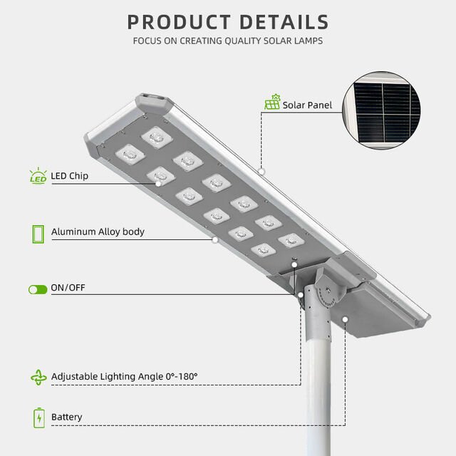 Lampadaire Solaire LED Haute Luminosité 60W-150W avec Étanchéité IP65
