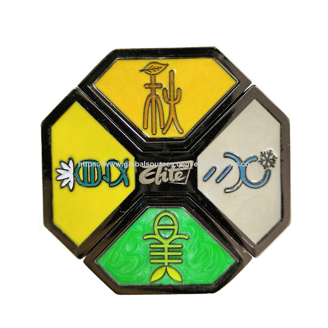Monedas de Desafío Personalizadas al por Mayor, Moneda Conmemorativa Transformable Única con Tema de las Cuatro Estaciones