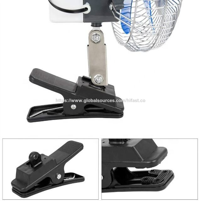 Ventilador oscilante de 12 volts, ventilador portátil de 6 polegadas para carro, ventilador de clipe DC de 12 V para caminhão, RV, carro