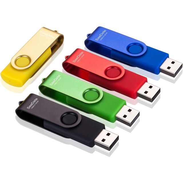 64GB USB 3.0 Swivel Flash Drive Secure AES-256 Encryption Durable ABS Housing with LED Indicator