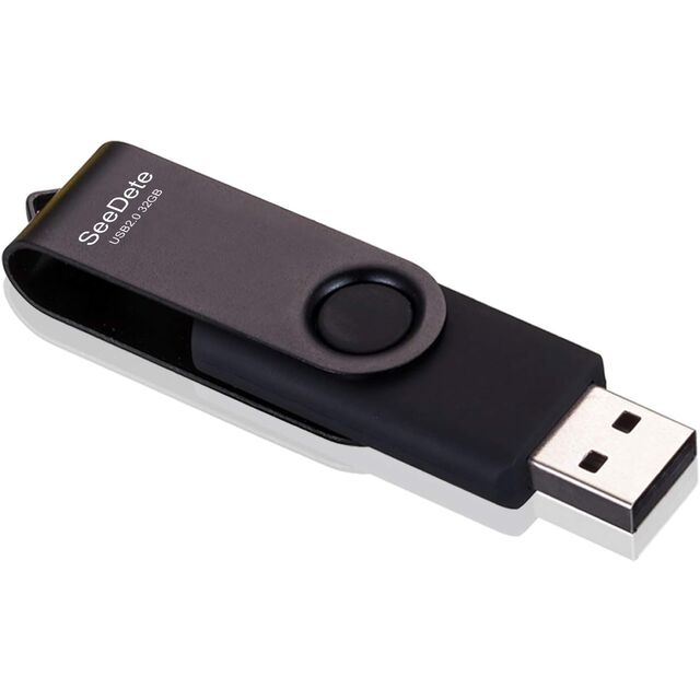 64GB USB 3.0 Swivel Flash Drive Secure AES-256 Encryption Durable ABS Housing with LED Indicator