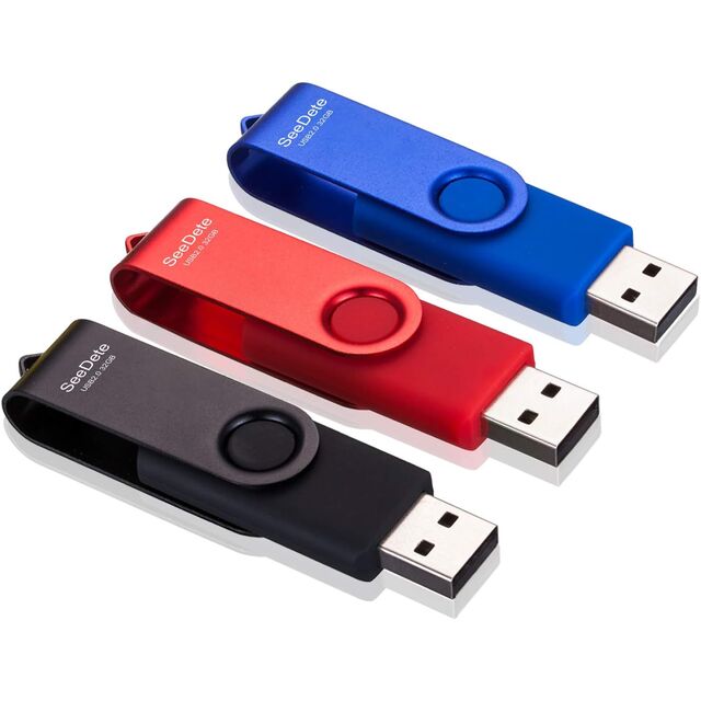 64GB USB 3.0 Swivel Flash Drive Secure AES-256 Encryption Durable ABS Housing with LED Indicator