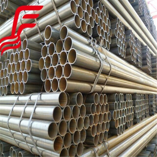 ASTM A53 Sch40 ERW Tubos de Acero al Carbono Redondos Galvanizados por Inmersión en Caliente Q345 DN150 de 8m de Longitud