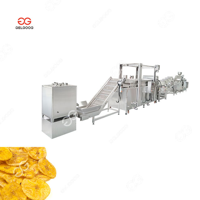 Linha de processamento automática de chips de banana-da-terra para plantas de banana-da-terra