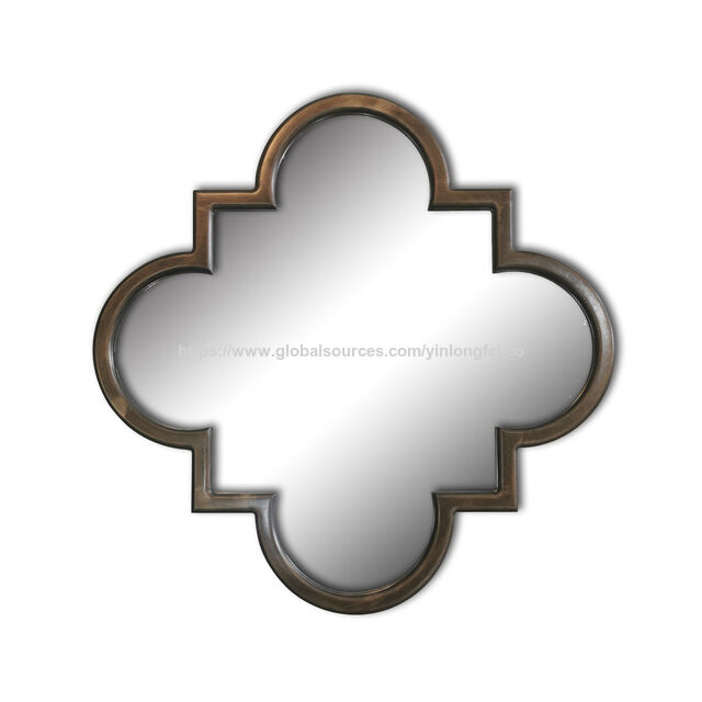 Espejo de Marco de Madera con Flores Barato para Decoración de Pared