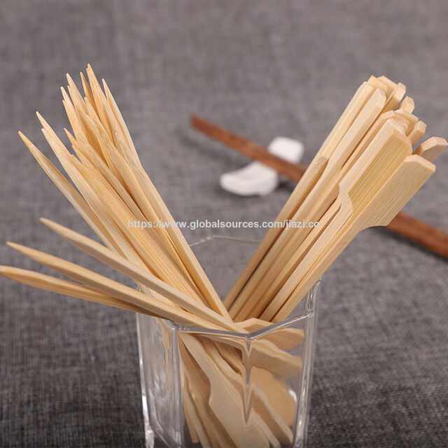 Natürliche Bambusspieße für BBQ, Holzspieße zum Grillen, Bambus Paddle Picks, Holzspieße für verschiedene Früchte