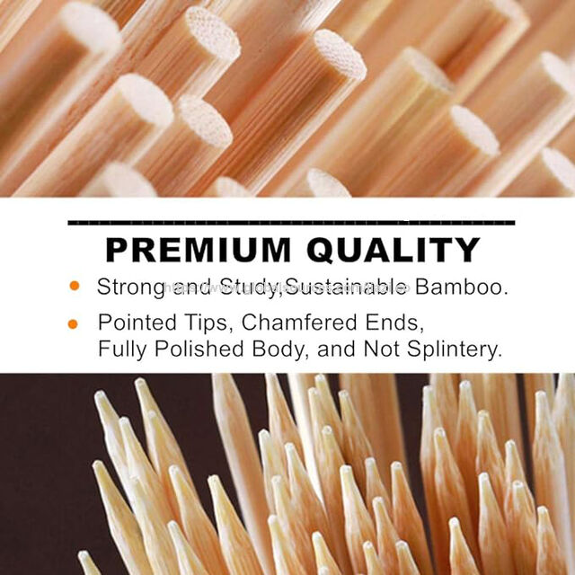 Natürliche Bambusspieße für BBQ, Holzspieße zum Grillen, Bambus Paddle Picks, Holzspieße für verschiedene Früchte