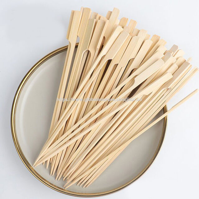 Natürliche Bambusspieße für BBQ, Holzspieße zum Grillen, Bambus Paddle Picks, Holzspieße für verschiedene Früchte