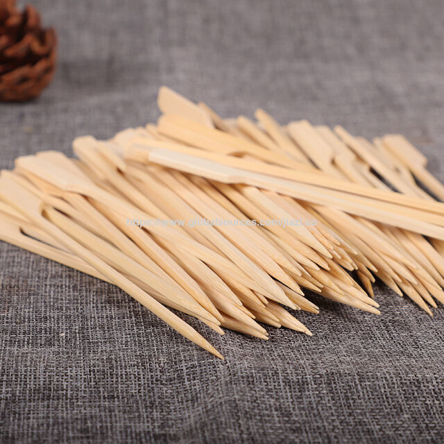 Natürliche Bambusspieße für BBQ, Holzspieße zum Grillen, Bambus Paddle Picks, Holzspieße für verschiedene Früchte