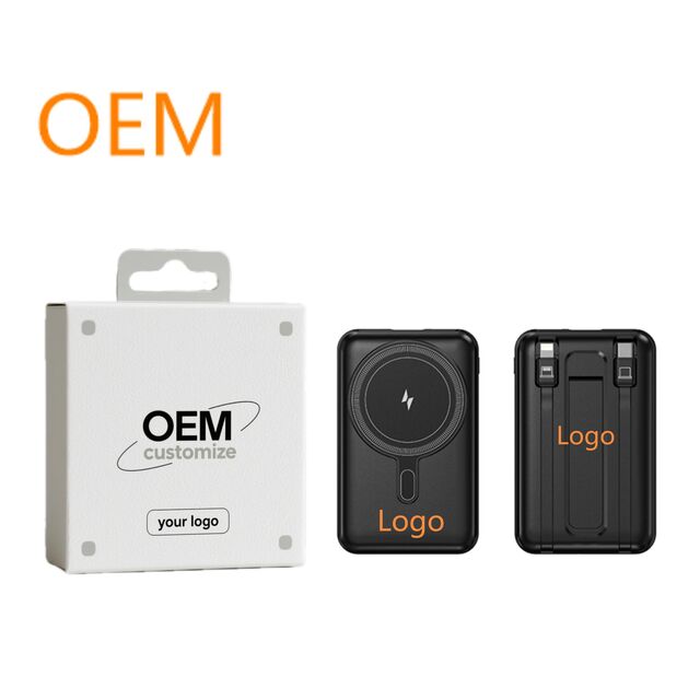 2026 Großhandel OEM/ODM Powerbank mit individuellem Logo, Taschenformat, 10000 mAh, kabellos magnetisch, PD22.5W Schnellladung mit Ladekabeln