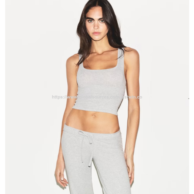 Fabrikpreis Baumwollripp Damen T-Shirt Tank Top 3er-Pack