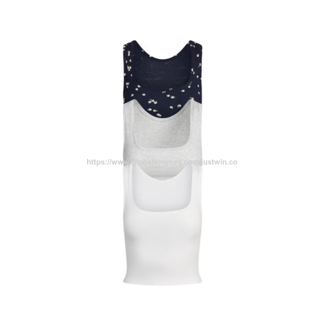 Fabrikpreis Baumwollripp Damen T-Shirt Tank Top 3er-Pack