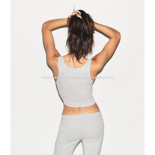 Fabrikpreis Baumwollripp Damen T-Shirt Tank Top 3er-Pack