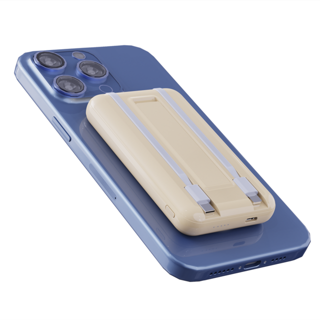 Chargeur sans fil magnétique 10000 mAh le plus récent 2026, Mini Power Bank magnétique PD 22,5 W avec support en plastique