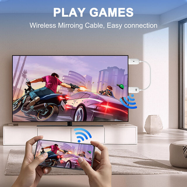 Dongle HDTV sem fio suporta projeção de tela sem fio, TV/display Projetor/sincronização de áudio e vídeo para telefone e laptop