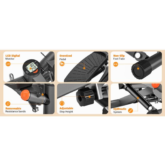 Mini Stepper Ajustable y Duradero para Ejercicios Cardiovasculares en Casa - Equipo de Fitness para Entrenamiento de Escaleras