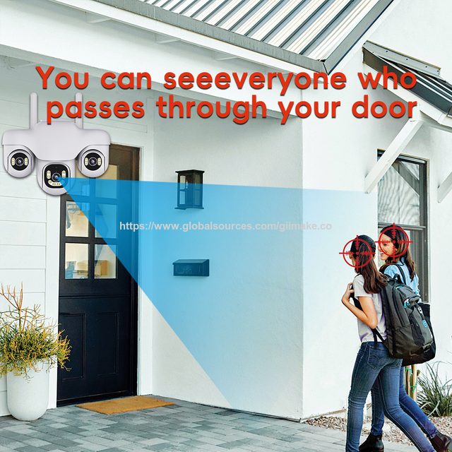 Caméra de surveillance solaire réseau 4G V380, système de caméra de sécurité CCTV sans fil extérieure étanche IP66