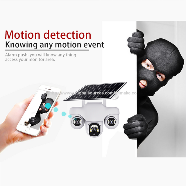 Caméra de surveillance solaire réseau 4G V380, système de caméra de sécurité CCTV sans fil extérieure étanche IP66
