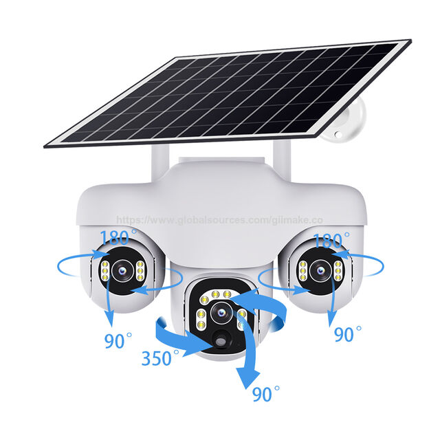 Caméra de surveillance solaire réseau 4G V380, système de caméra de sécurité CCTV sans fil extérieure étanche IP66