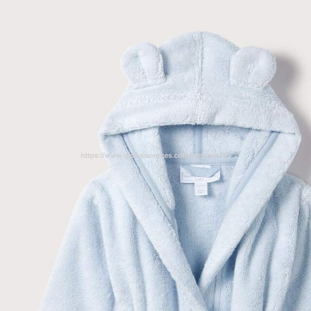 Peignoir de Bain Enfant Personnalisé en Gros avec Capuche en Peluche, Poncho en Coton Biologique, Serviette de Bain à Capuche pour Bébés et Enfants