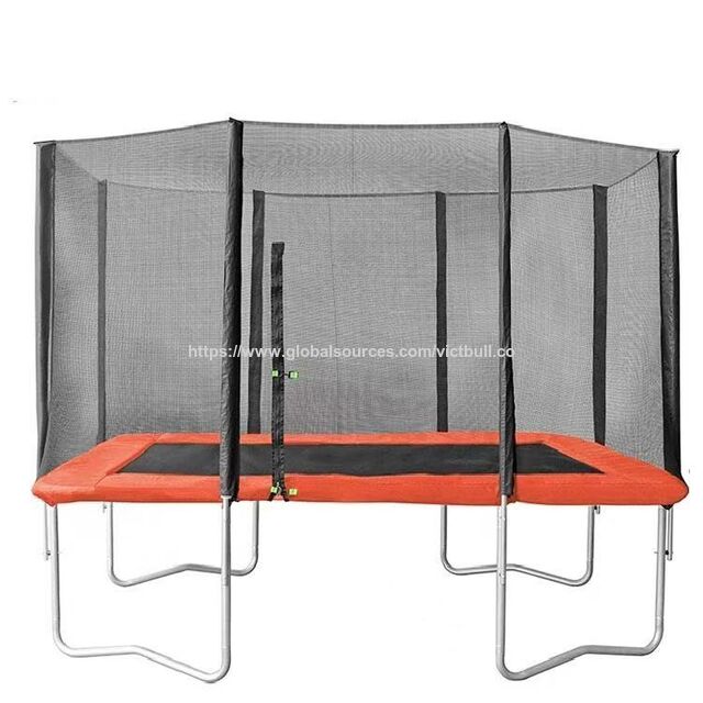 Trampoline Lanterne Premium de 14 pieds avec Protection UV et Filet de Sécurité Renforcé Certifié ASTM pour le Divertissement Familial dans le Jardin
