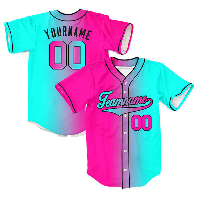 Camiseta de beisebol masculina de malha, lisa, com design de bordado personalizado e estilo de botão para softball