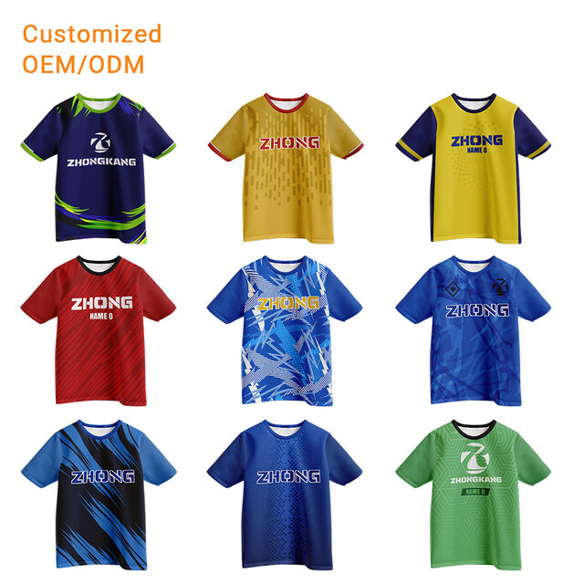 Maillot de football d'équipe 100 % polyester sublimé personnalisé pour vêtements de football