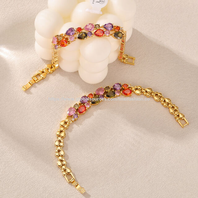 Pulseira de Tênis Azul Cravejada - Bijuteria de Moda por Atacado
