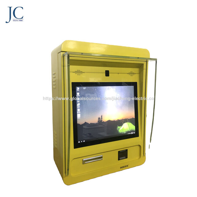 كشك دفع رسوم مواقف السيارات الاحترافي مع تكامل الدفع النقدي ورمز الاستجابة السريعة، وطابعة حرارية، وإدارة عن بعد من مورد موثوق