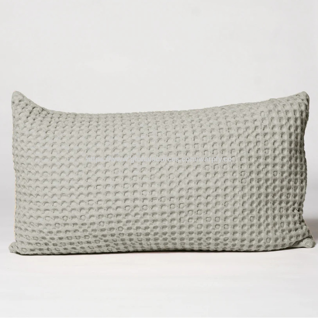 Prix usine Housse de coussin gaufrée ivoire 20" personnalisable - Housse de coussin décorative 100 % coton pur Fabrication OEM/ODM