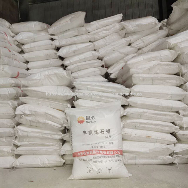 Cire de Paraffine Entièrement Raffinée 58/60 Blanc en Bloc pour la Fabrication de Bougies Parfumées et Applications Cosmétiques