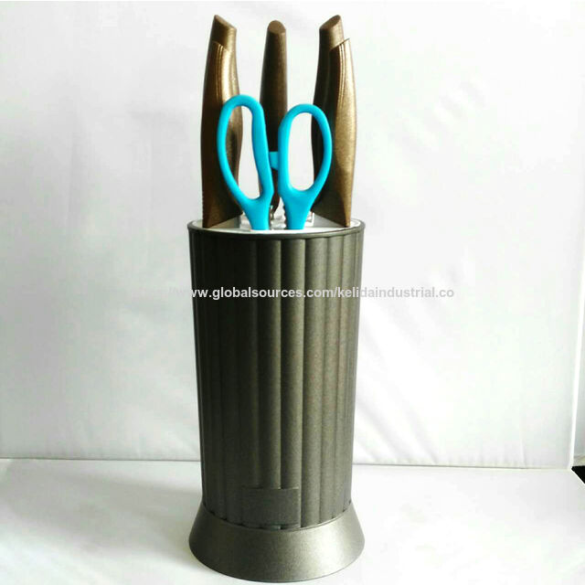 Cuchillo de chef, hoja de acero inoxidable, mango de plástico, juego de cuchillos de cocina profesional