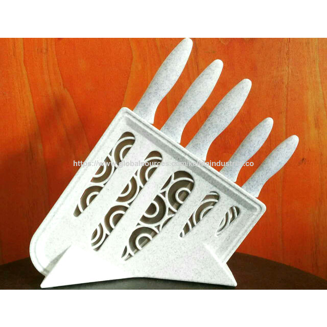 Cuchillo de chef, hoja de acero inoxidable, mango de plástico, juego de cuchillos de cocina profesional