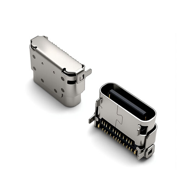 Fabricante OEM Muestras Gratuitas Apoyo Buen Precio Personalizable USB Tipo C 24 Pines Hembra SMT Montado Superior PCB Conector de 6.75mm