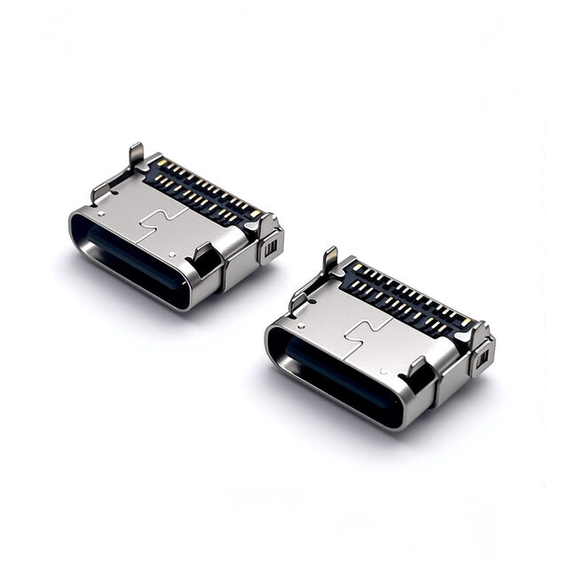Fabricante OEM Muestras Gratuitas Apoyo Buen Precio Personalizable USB Tipo C 24 Pines Hembra SMT Montado Superior PCB Conector de 6.75mm