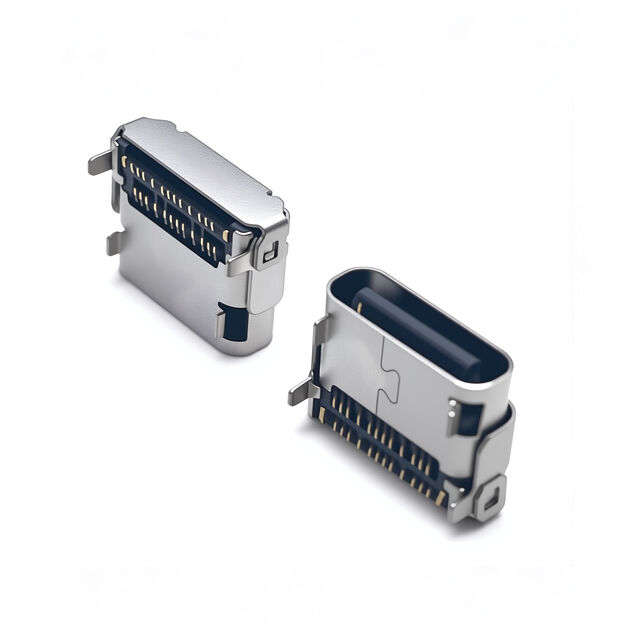Fabricante OEM Muestras Gratuitas Apoyo Buen Precio Personalizable USB Tipo C 24 Pines Hembra SMT Montado Superior PCB Conector de 6.75mm