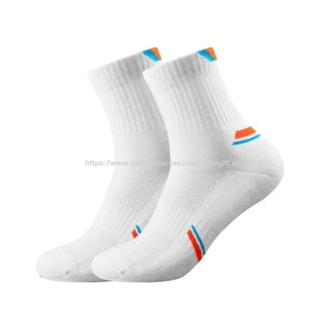 Chaussettes de sport de badminton personnalisées, mi-mollet, anti-humidité et anti-odeur