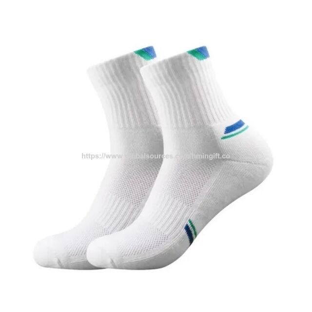 Chaussettes de sport de badminton personnalisées, mi-mollet, anti-humidité et anti-odeur