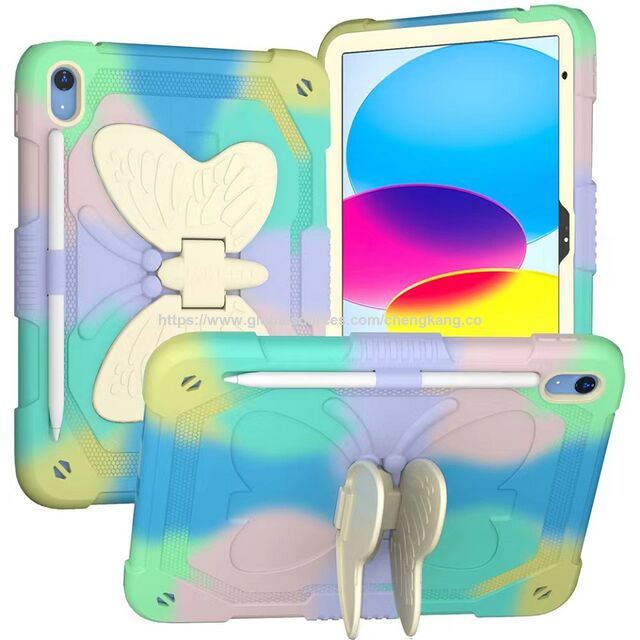 2024 Fabrikpreis Bunte Hülle für iPad Abnehmbarer Ständer Schutzhülle für iPad mit Stifthalter für iPad ISO9001:2015