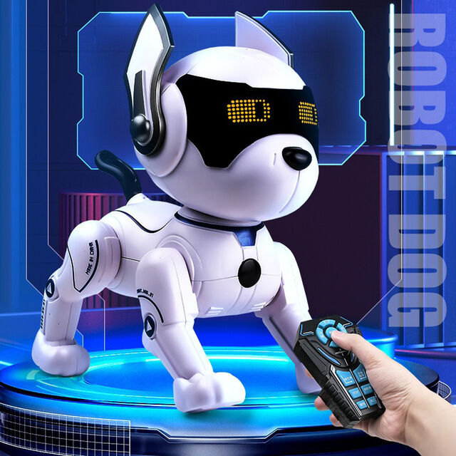Chien Robot Intelligent Télécommandé pour Enfants, Chiot Robotique Programmable, Jouet de Chien Robot Cascadeur Interactif Intelligent
