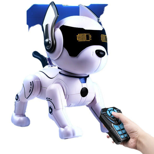 Chien Robot Intelligent Télécommandé pour Enfants, Chiot Robotique Programmable, Jouet de Chien Robot Cascadeur Interactif Intelligent