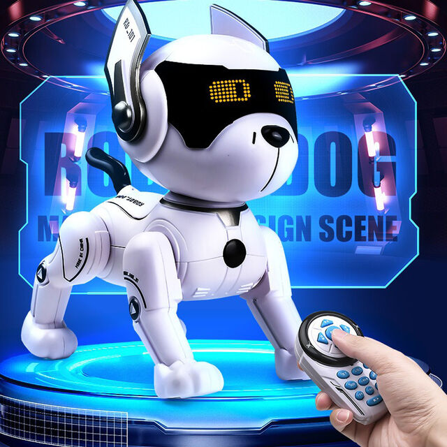 Chien Robot Intelligent Télécommandé pour Enfants, Chiot Robotique Programmable, Jouet de Chien Robot Cascadeur Interactif Intelligent