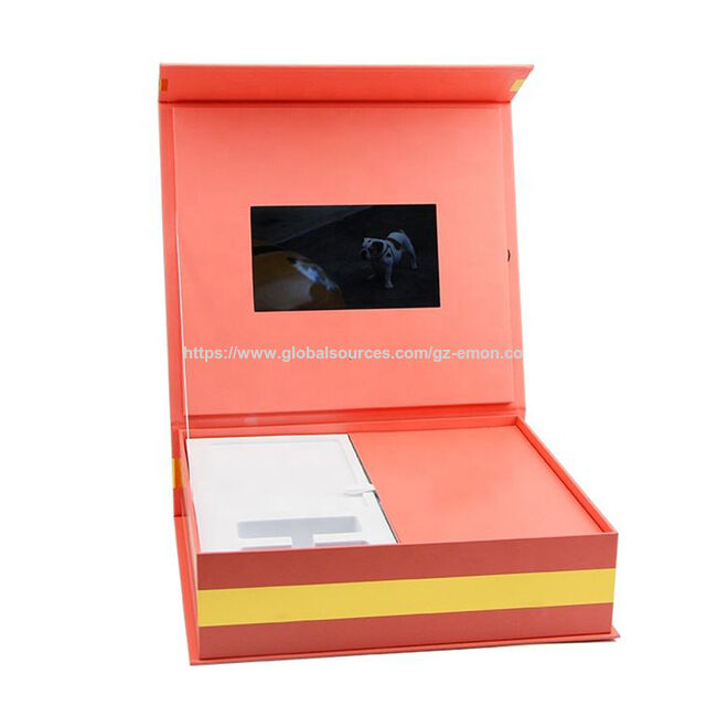 Caja de Reproductor de Video con Pantalla LCD HD de 7 Pulgadas Personalizada de Alta Gama con Empaque Premium de Papel para Ropa y Regalos