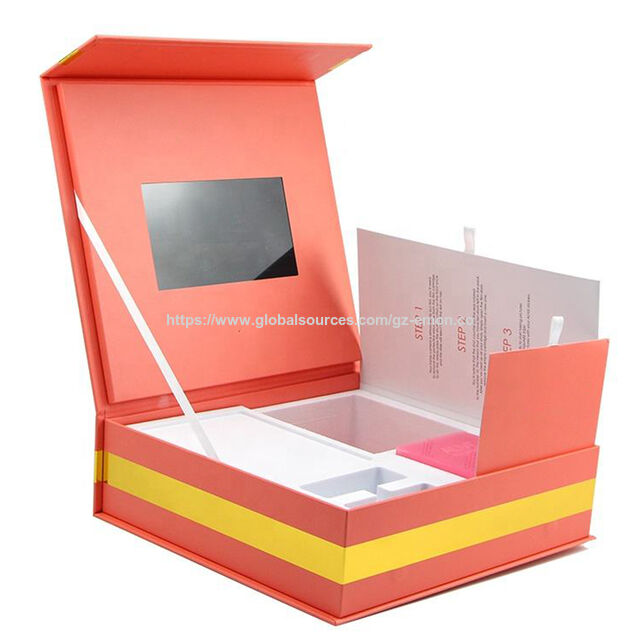 Caja de Reproductor de Video con Pantalla LCD HD de 7 Pulgadas Personalizada de Alta Gama con Empaque Premium de Papel para Ropa y Regalos