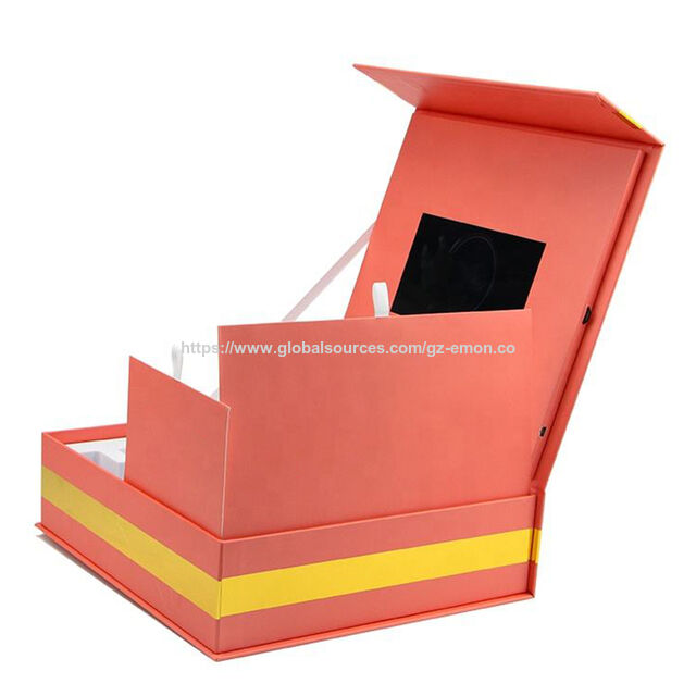 Caja de Reproductor de Video con Pantalla LCD HD de 7 Pulgadas Personalizada de Alta Gama con Empaque Premium de Papel para Ropa y Regalos